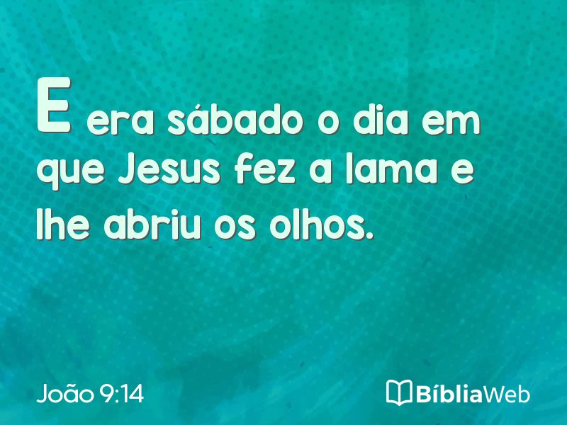 João 9:14 em imagem para compartilhar