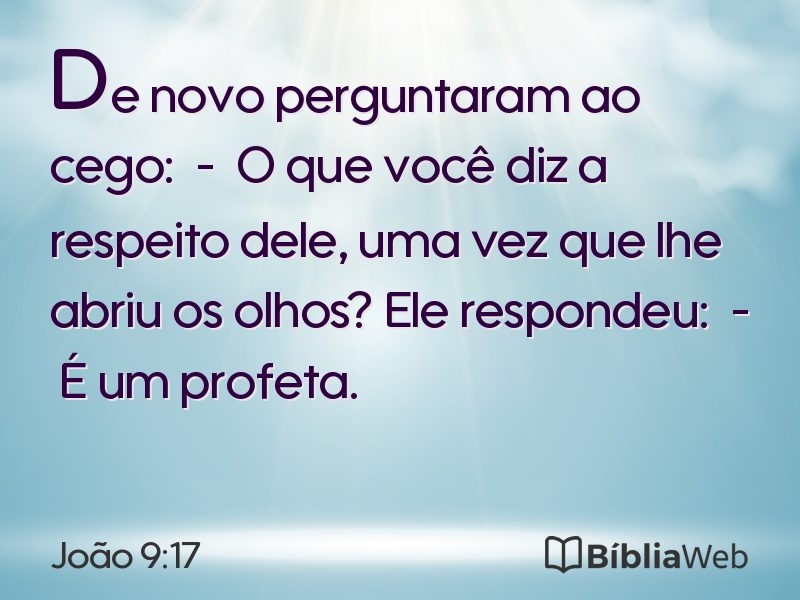 João 9:17 em imagem para compartilhar
