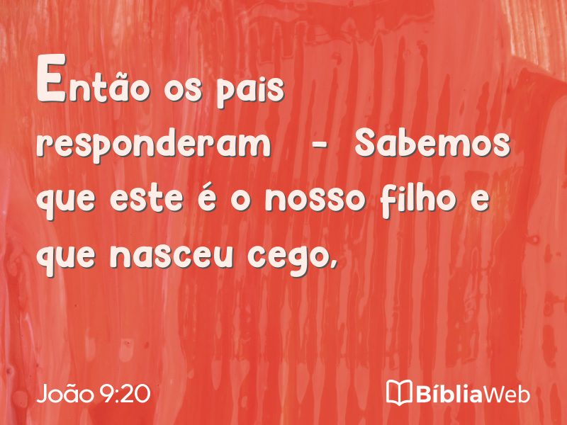 João 9:20 em imagem para compartilhar
