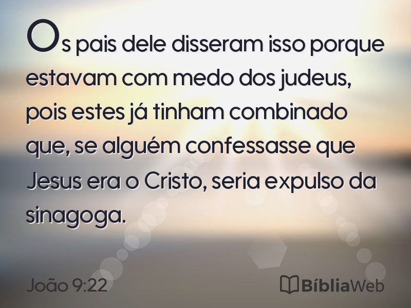 João 9:22 em imagem para compartilhar