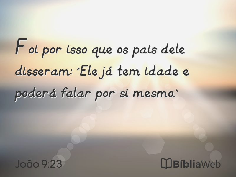 João 9:23 em imagem para compartilhar