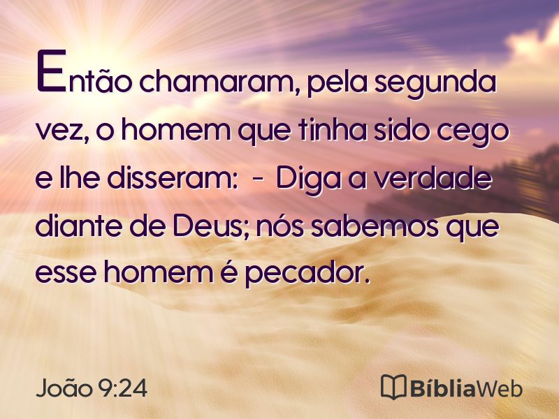 João 9:24 em imagem para compartilhar