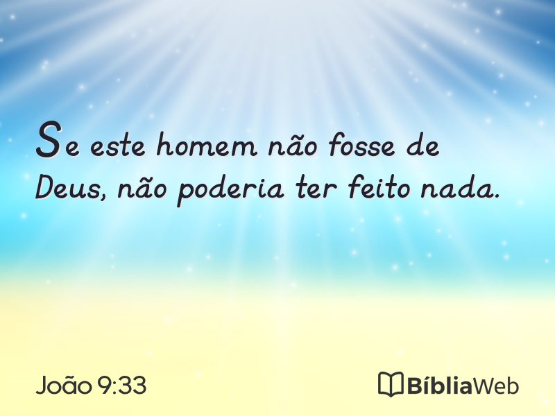 João 9:33 em imagem para compartilhar