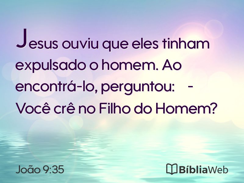 João 9:35 em imagem para compartilhar