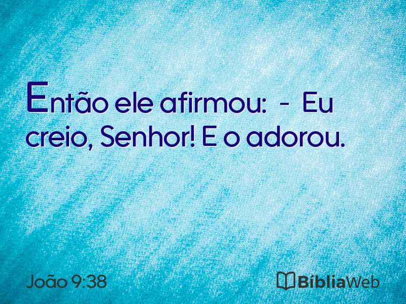 João 9:38 em imagem para compartilhar