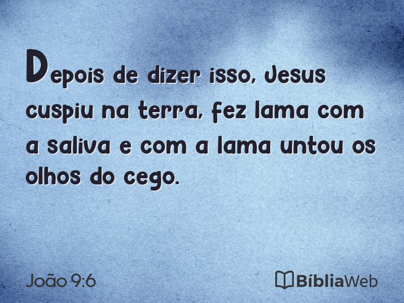 João 9:6 em imagem para compartilhar