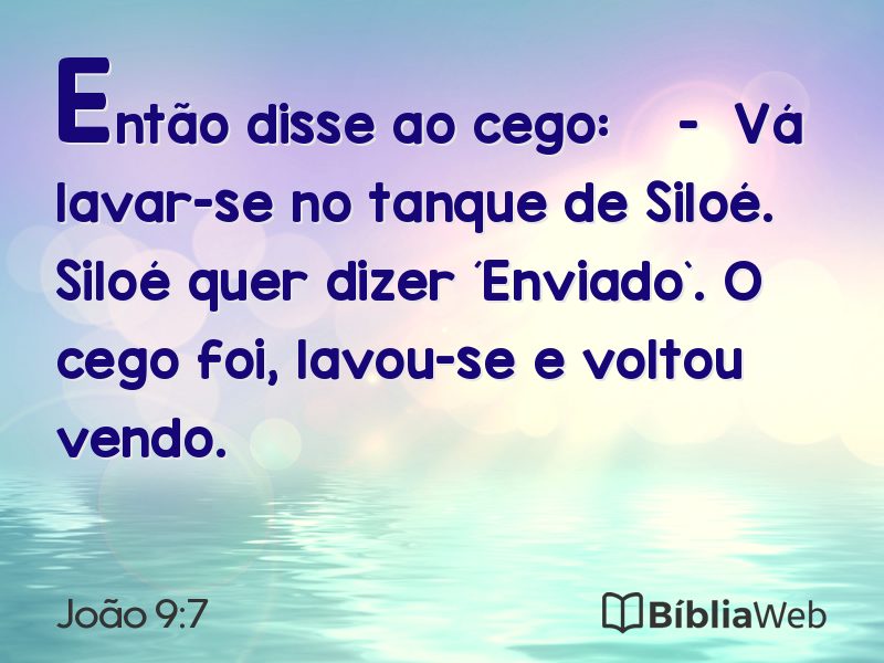 João 9:7 em imagem para compartilhar