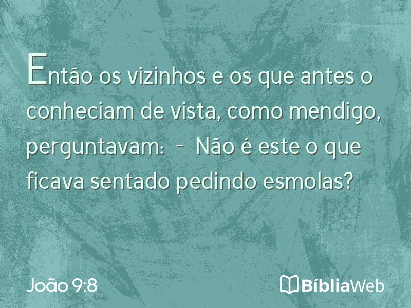João 9:8 em imagem para compartilhar