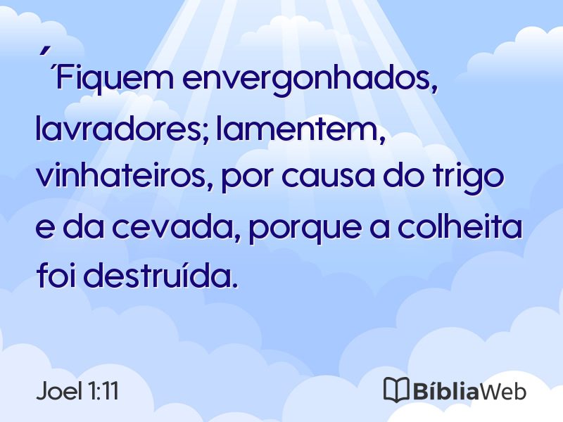 Joel 1:11 em imagem para compartilhar
