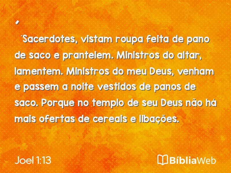 Joel 1:13 em imagem para compartilhar