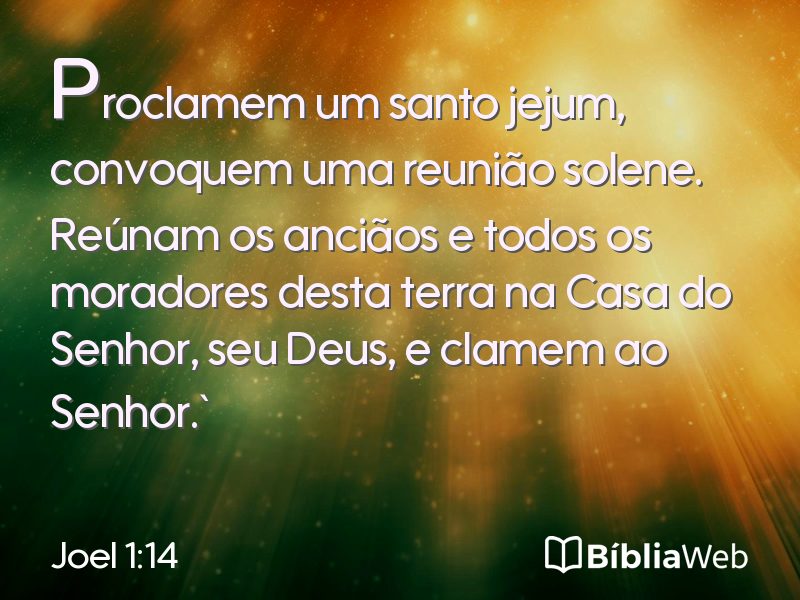 Joel 1:14 em imagem para compartilhar