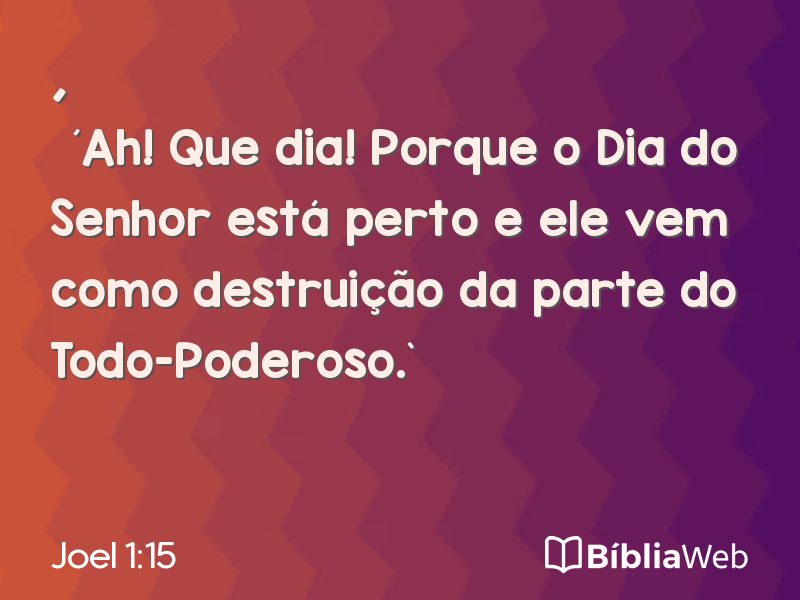 Joel 1:15 em imagem para compartilhar