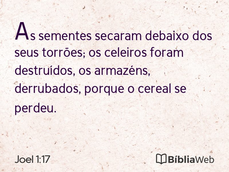 Joel 1:17 em imagem para compartilhar