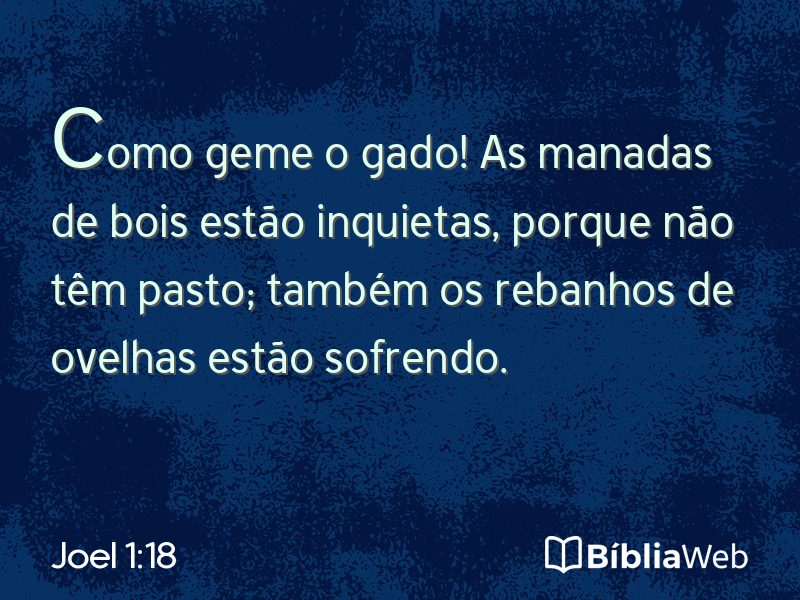 Joel 1:18 em imagem para compartilhar