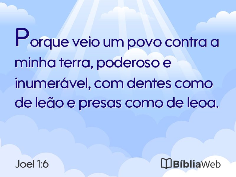 Joel 1:6 em imagem para compartilhar