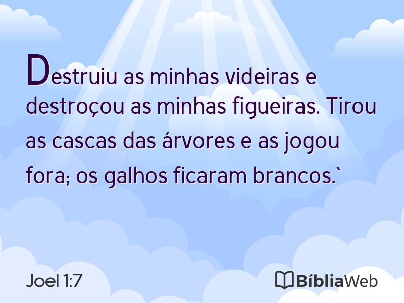 Joel 1:7 em imagem para compartilhar