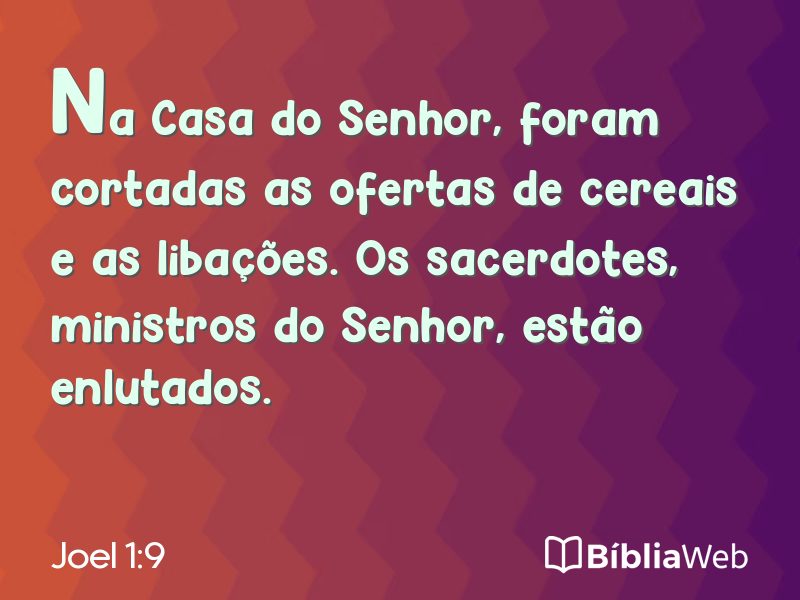 Joel 1:9 em imagem para compartilhar