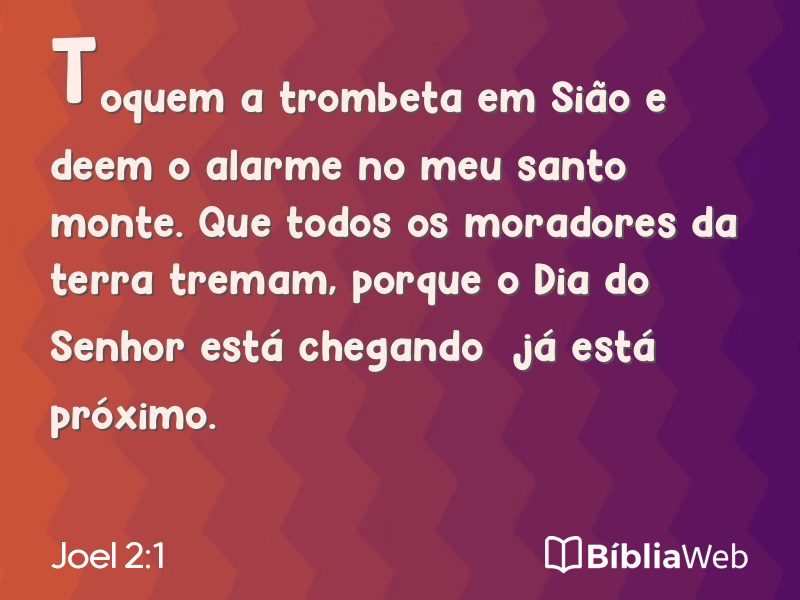 Joel 2:1 em imagem para compartilhar