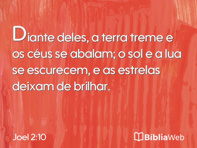 Joel 2:10 em imagem para compartilhar