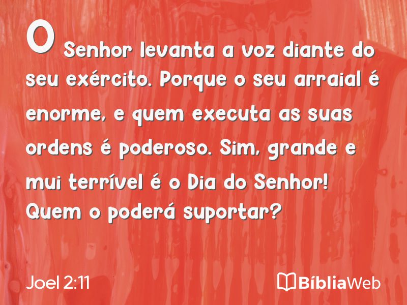Joel 2:11 em imagem para compartilhar