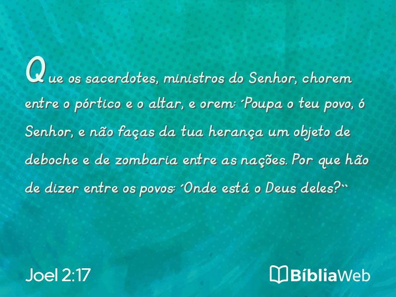 Joel 2:17 em imagem para compartilhar