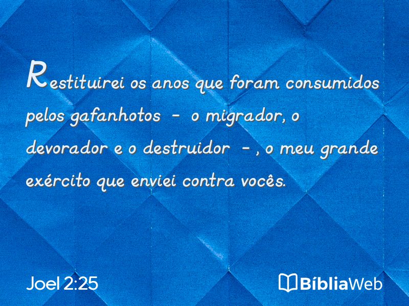 Joel 2:25 em imagem para compartilhar