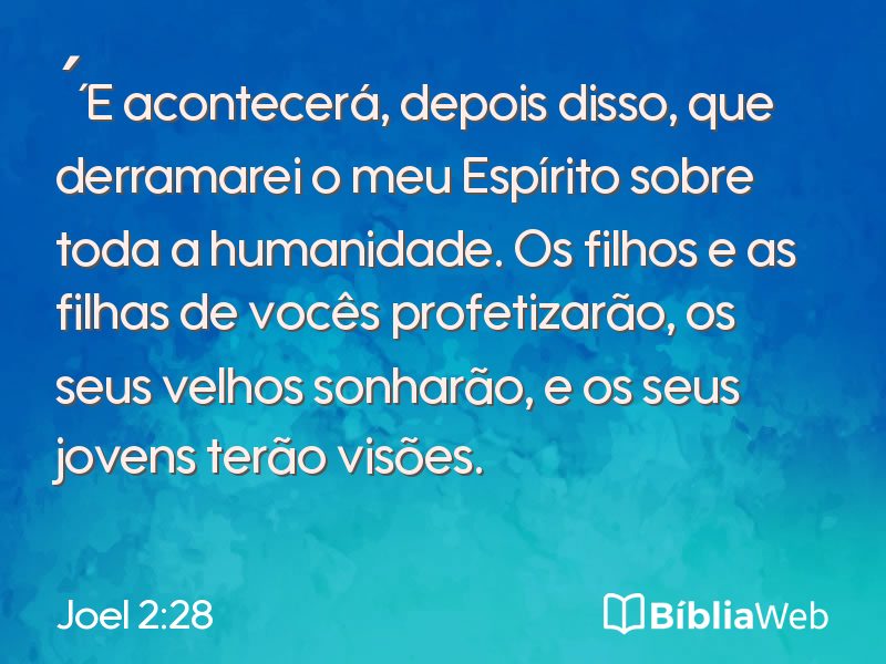 Joel 2:28 em imagem para compartilhar