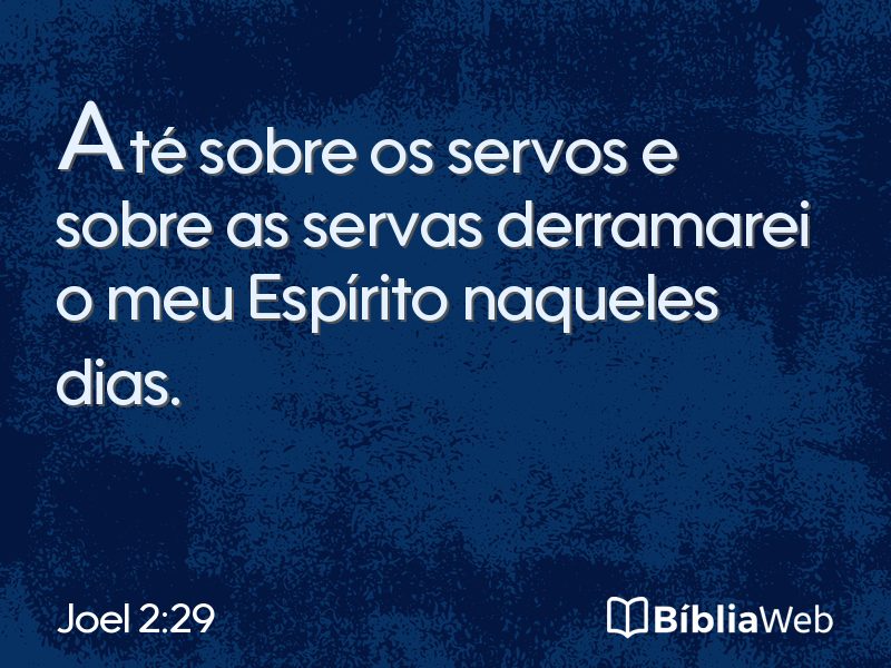 Joel 2:29 em imagem para compartilhar