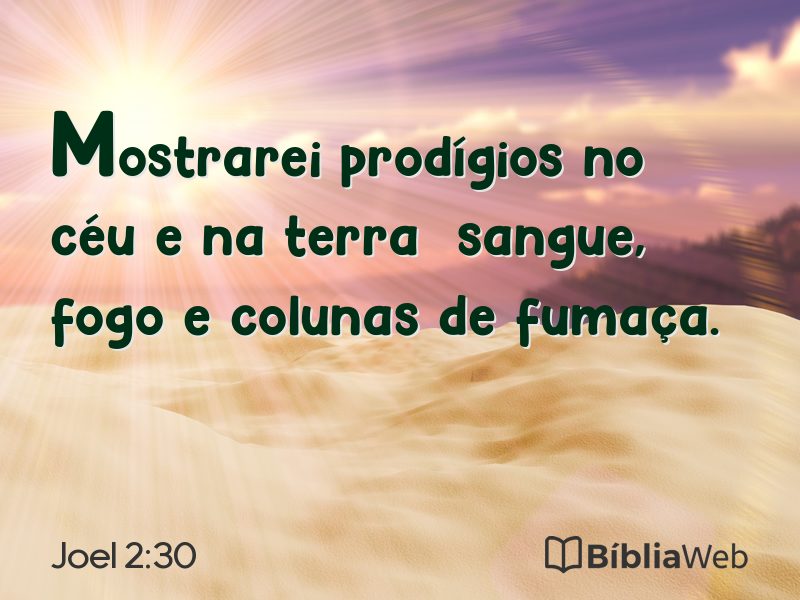 Joel 2:30 em imagem para compartilhar