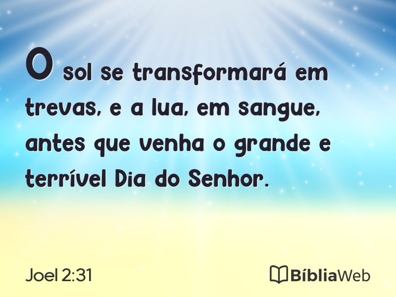 Joel 2:31 em imagem para compartilhar