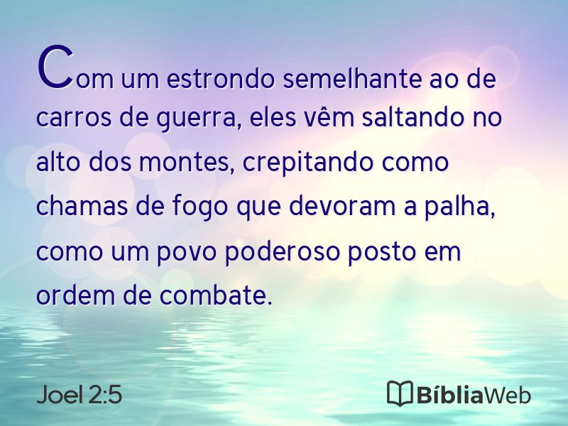 Joel 2:5 em imagem para compartilhar