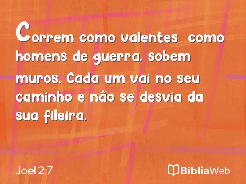 Joel 2:7 em imagem para compartilhar