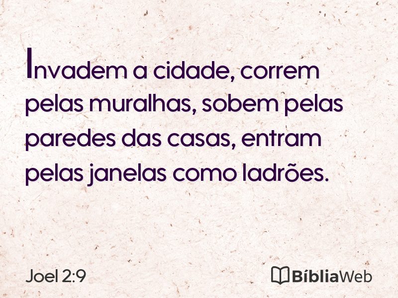 Joel 2:9 em imagem para compartilhar