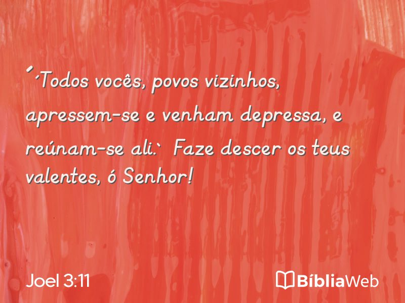 Joel 3:11 em imagem para compartilhar