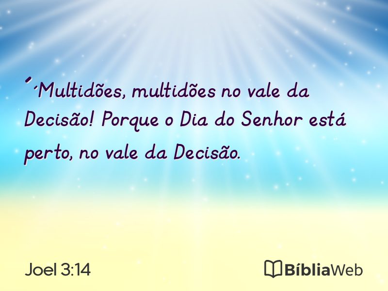 Joel 3:14 em imagem para compartilhar