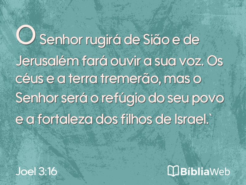 Joel 3:16 em imagem para compartilhar