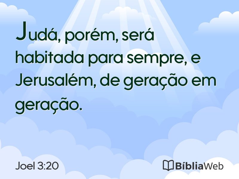 Joel 3:20 em imagem para compartilhar
