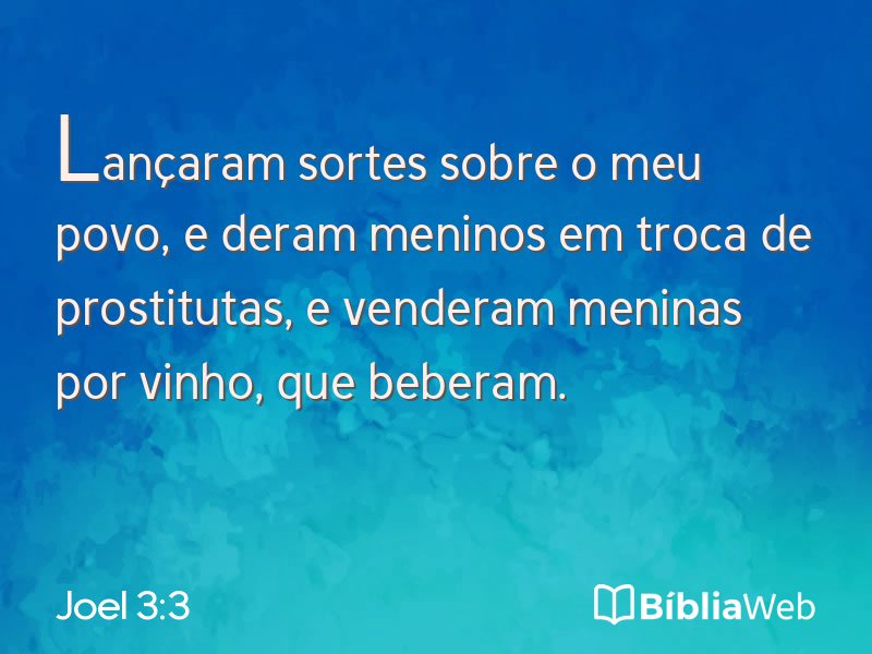 Joel 3:3 em imagem para compartilhar