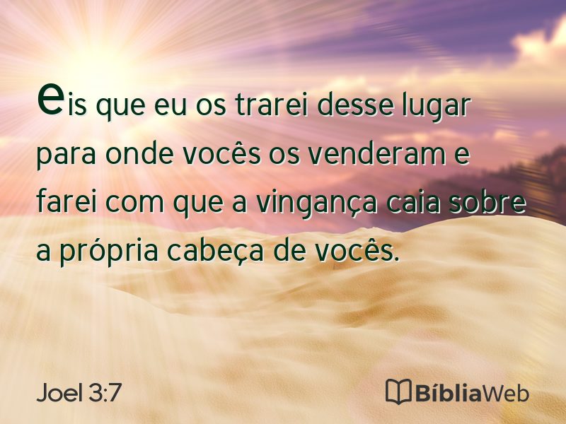 Joel 3:7 em imagem para compartilhar