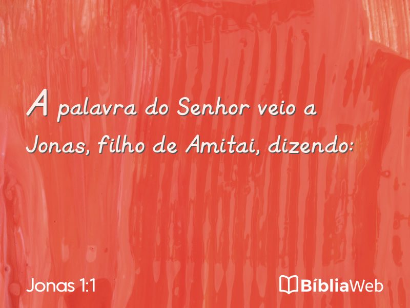 Jonas 1:1 em imagem para compartilhar