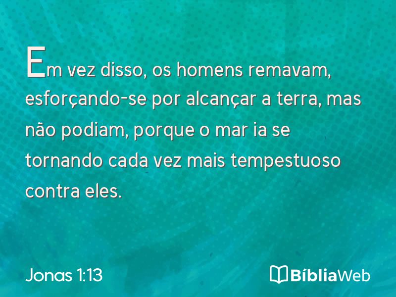 Jonas 1:13 em imagem para compartilhar