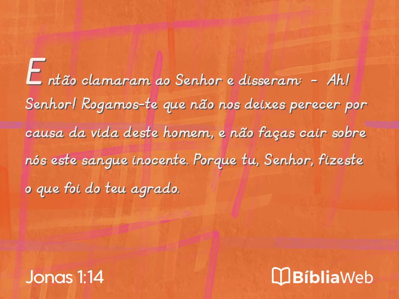 Jonas 1:14 em imagem para compartilhar
