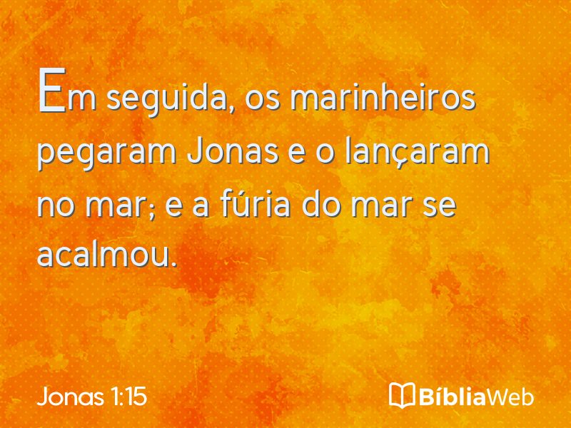 Jonas 1:15 em imagem para compartilhar