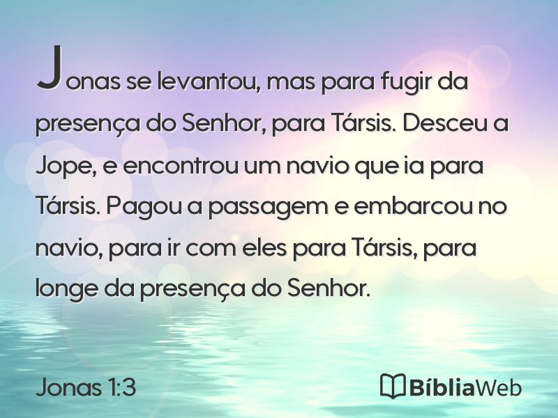 Jonas 1:3 em imagem para compartilhar