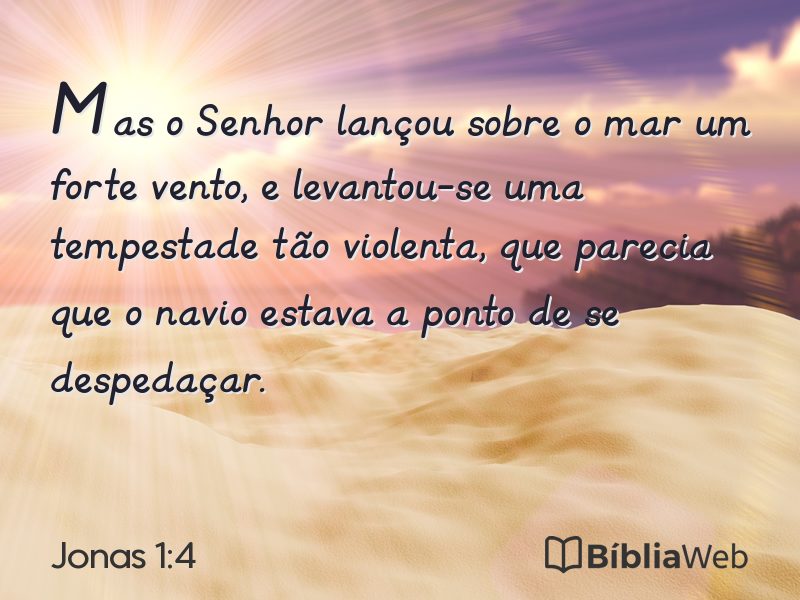 Jonas 1:4 em imagem para compartilhar