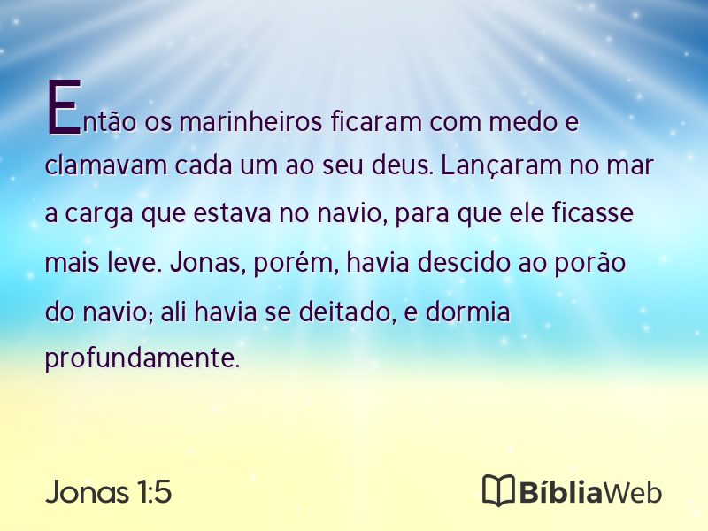 Jonas 1:5 em imagem para compartilhar