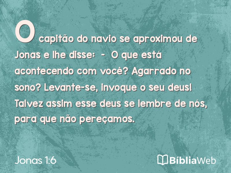 Jonas 1:6 em imagem para compartilhar