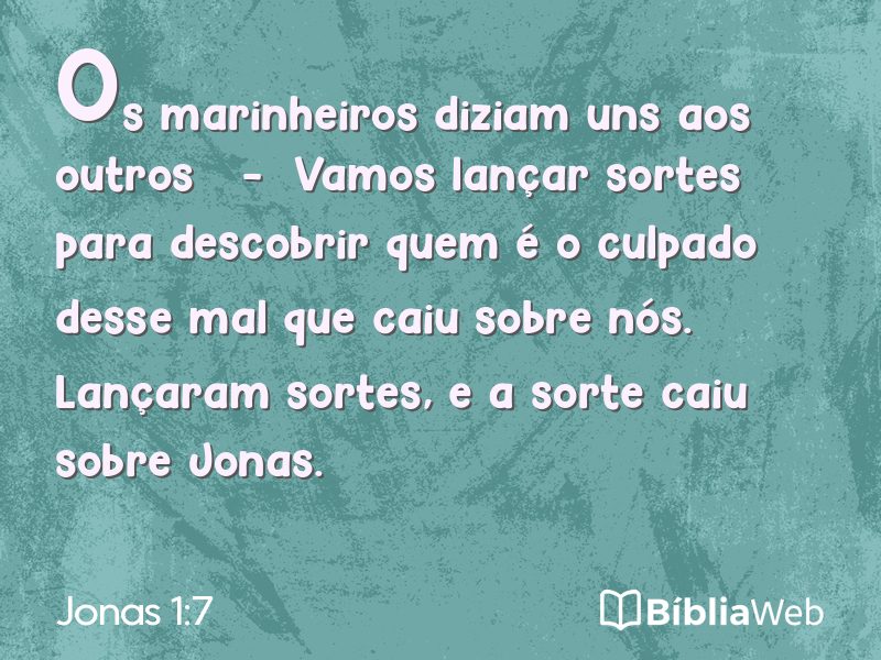 Jonas 1:7 em imagem para compartilhar