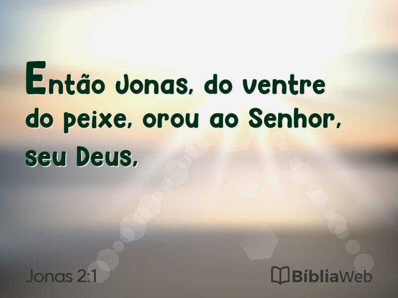 Jonas 2:1 em imagem para compartilhar