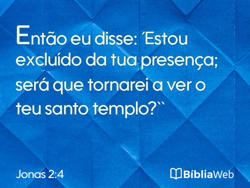 Jonas 2:4 em imagem para compartilhar